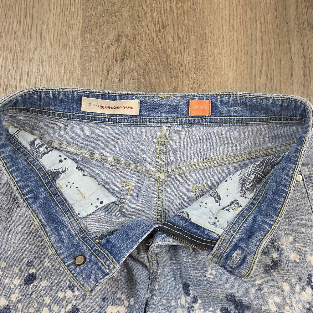 Anthropplogie Pilcro And The Letterpress Paint Splattered Denim Shorts Size 26 - Picture 4 of 10